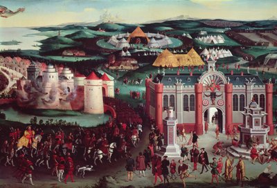 Veld van het Gouden Laken, 7 juni 1520 (detail) door Friedrich Bouterwek